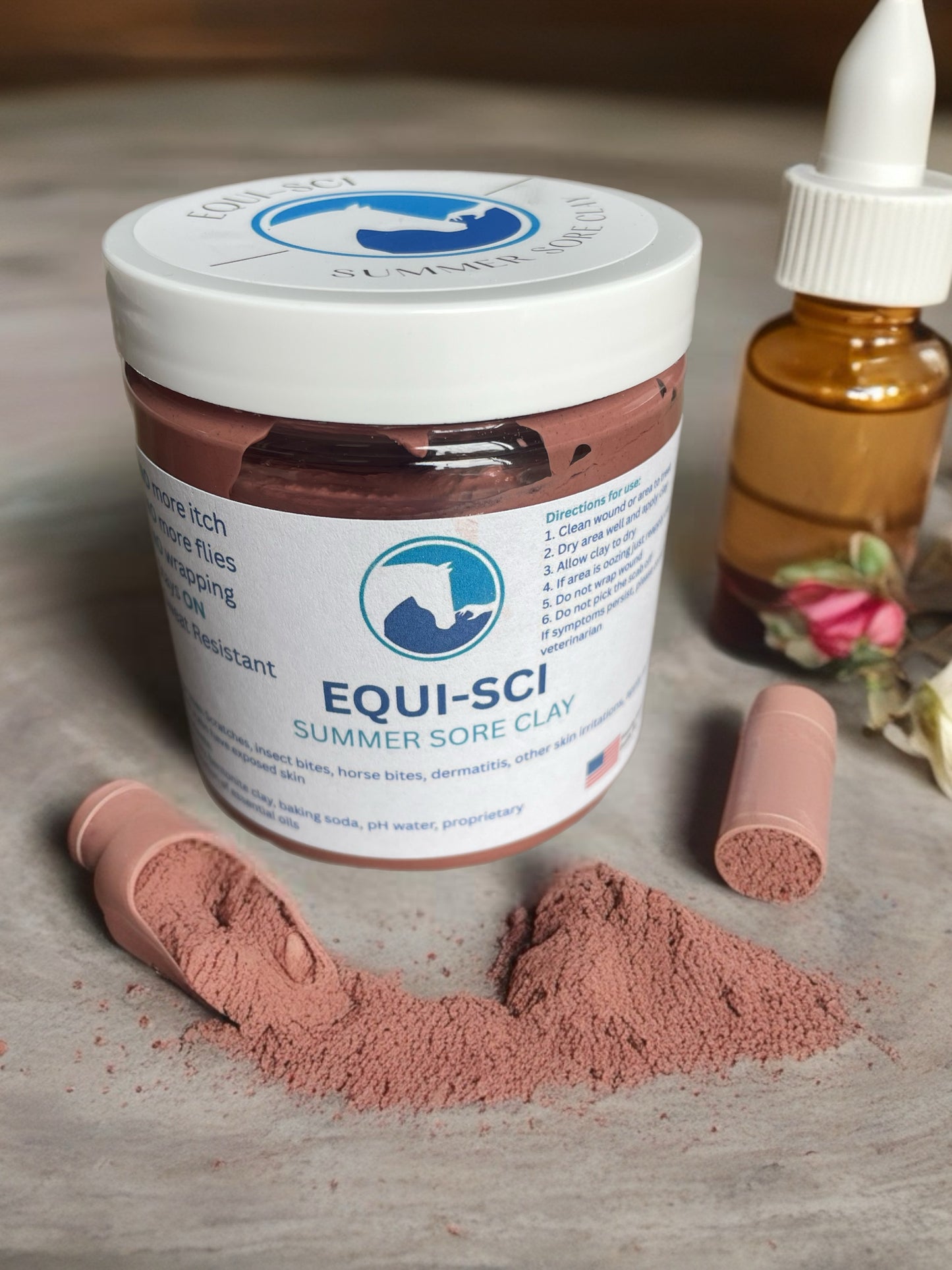 Rose Summer Sore Clay | Rose Bentonite Clay For Horses | Clay Wound Care For Horses