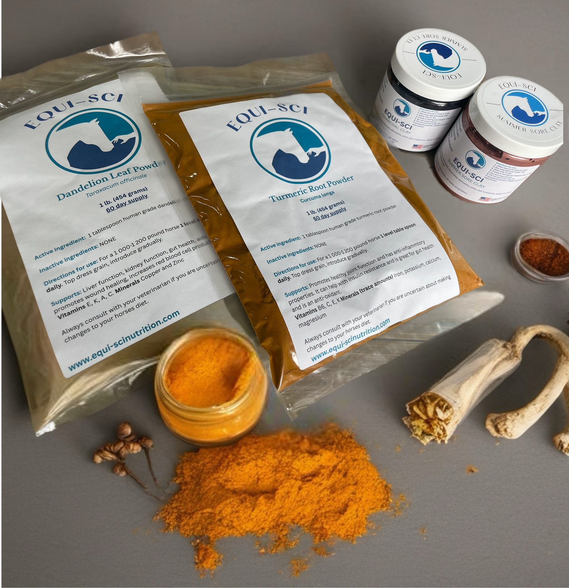 Herbs for horses and wound clays for horses