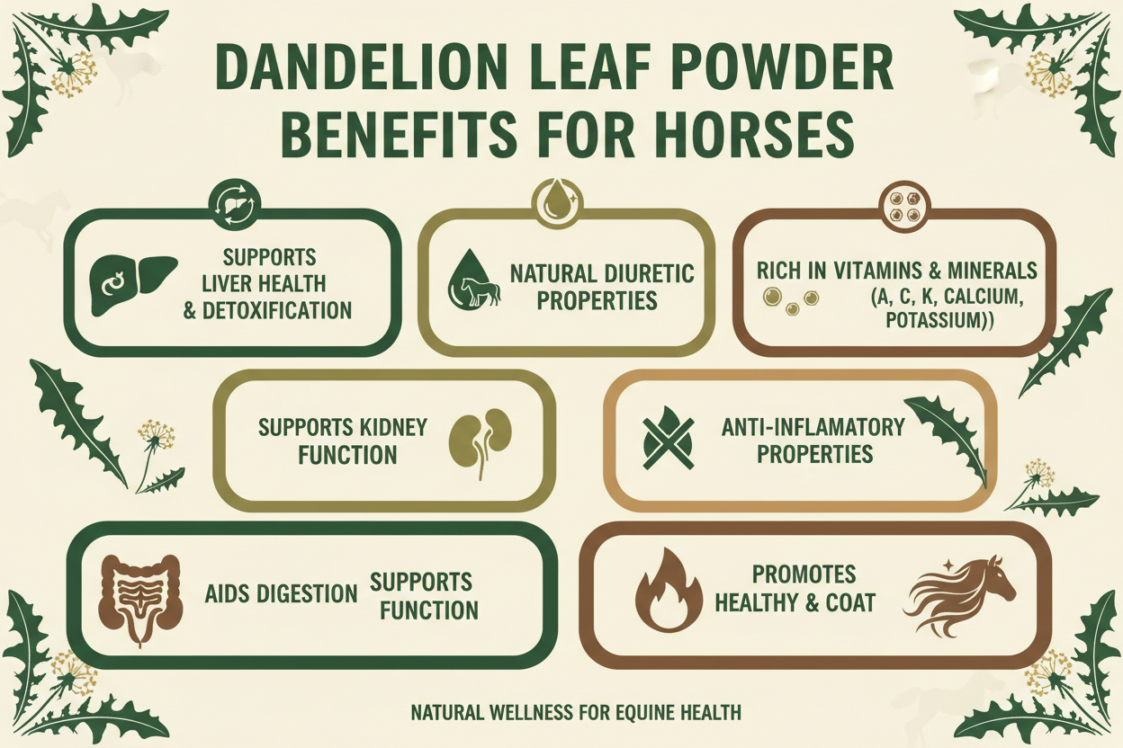 Dandelion Leaf Powder 1LB | Taraxacum officinale | Gut Health for Horses